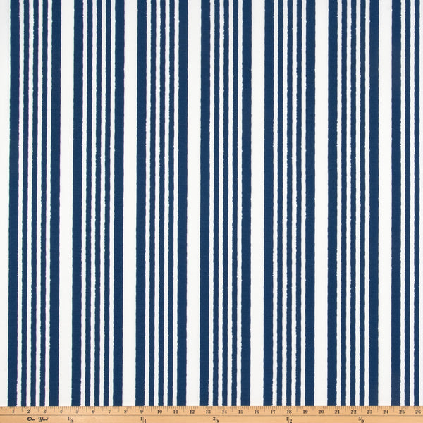 Outdoor Fabric - Bodie Courtyard Navy Polyester Fabric By Premier Prints
