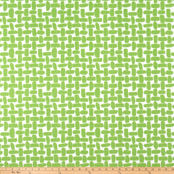 Outdoor Fabric - Farley Courtyard Green Polyester Fabric By Premier Prints