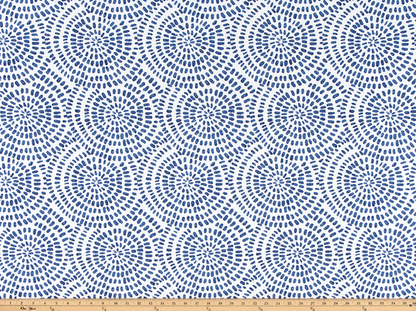 Cecil Commodore Blue Slub Canvas Fabric By Premier Prints