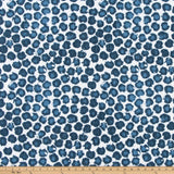 Freedom Prussian Blue White Slub Linen Fabric By Premier Prints