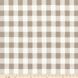 Outdoor Fabric - Buffalo Plaid Ecru Fabric By Premier Prints