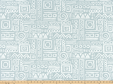 Outdoor Fabric - Glyphic Belmont Blue By Premier Prints