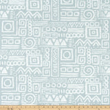 Outdoor Fabric - Glyphic Belmont Blue By Premier Prints