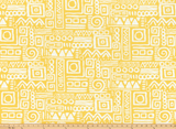 Outdoor Fabric - Glyphic Spice Yellow By Premier Prints