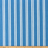 Parker Courtyard Blue Slub Linen White Fabric By Premier Prints