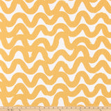 Wavy Brazilian Yellow Slub Linen Fabric By Premier Prints