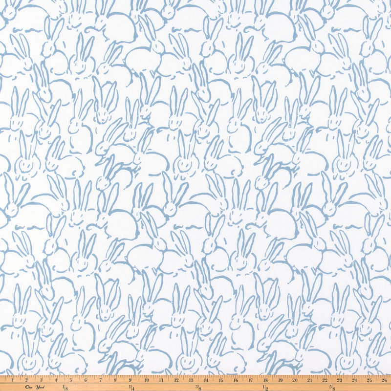 Bunny Weathered Blue 7oz Cotton Fabric By Premier Prints