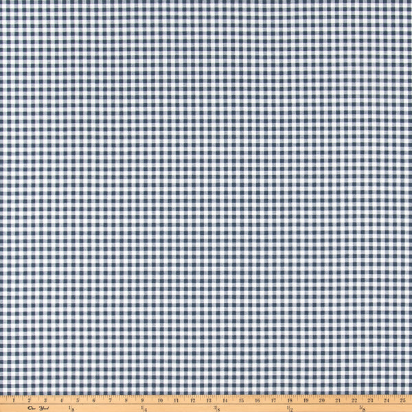 Gingham Premier Navy 7oz Cotton Fabric By Premier Prints