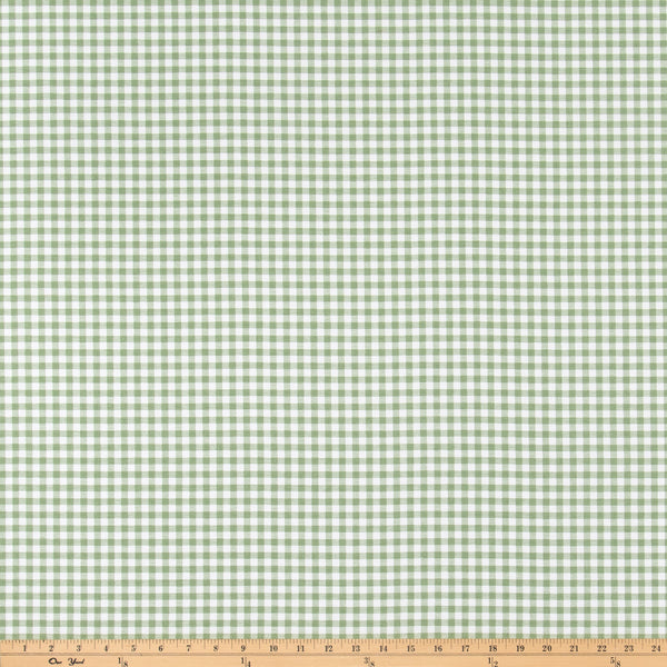 Gingham Sage 7oz Cotton Fabric By Premier Prints