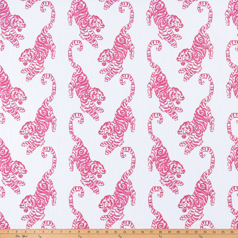 Kenway Flamingo Slub Canvas Fabric By Premier Prints
