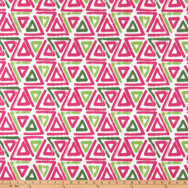 Outdoor Fabric - Ace Jazz Pink Polyester Fabric By Premier Prints