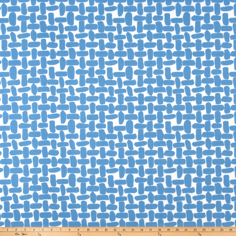 Outdoor Fabric - Farley Courtyard Blue Polyester By Premier Prints