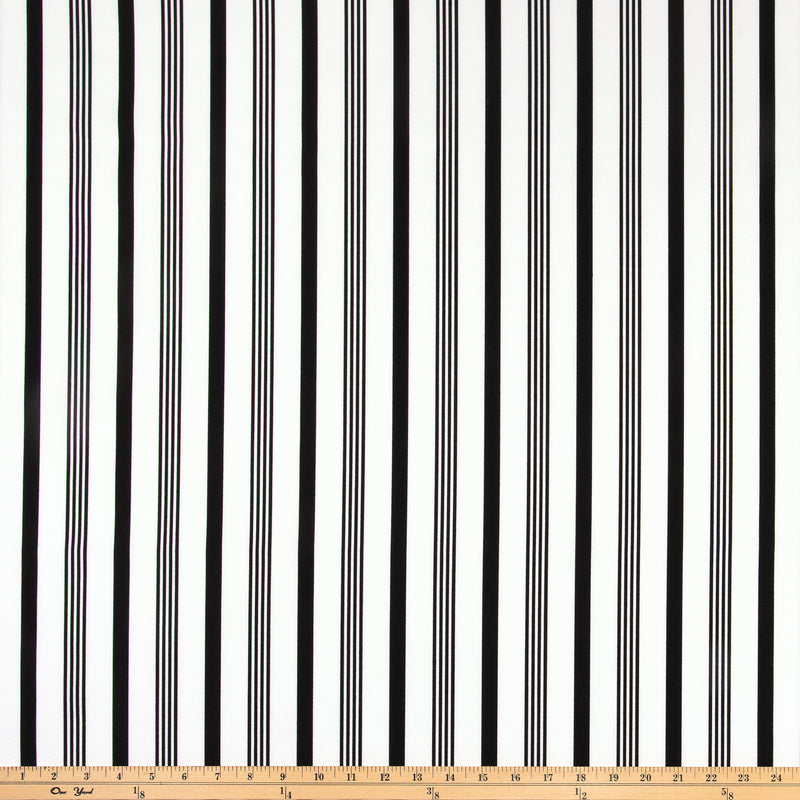 Outdoor Fabric - Rowan Black Polyester By Premier Prints