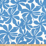 Outdoor Fabric - Twirly Courtyard Blue Polyester Fabric By Premier Prints