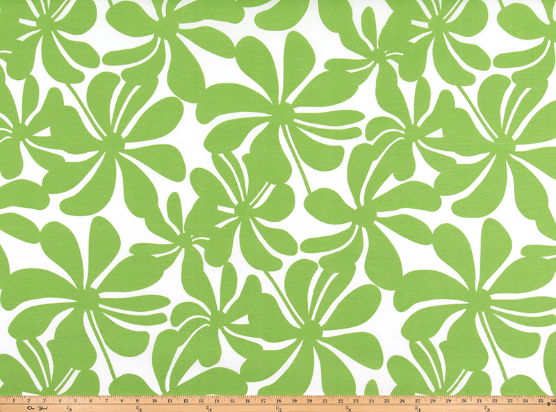Outdoor Fabric - Twirly Courtyard Green Polyester Fabric By Premier Prints