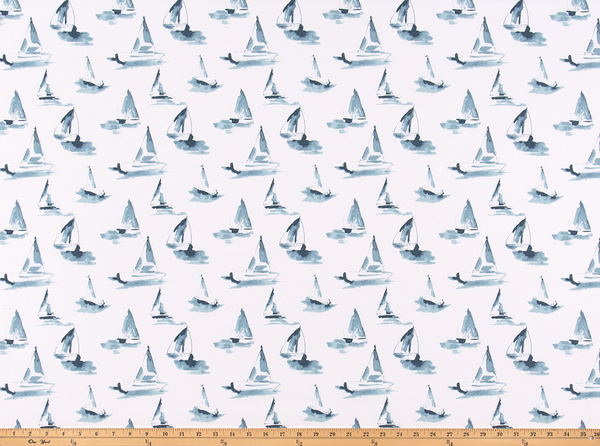 Sea View Weathered Blue Fabric By Premier Prints