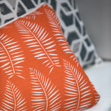 zoomed in photo of pillows made with beach pool fabric