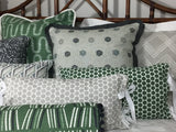 photo of green and grey classic mid modern century fabrics