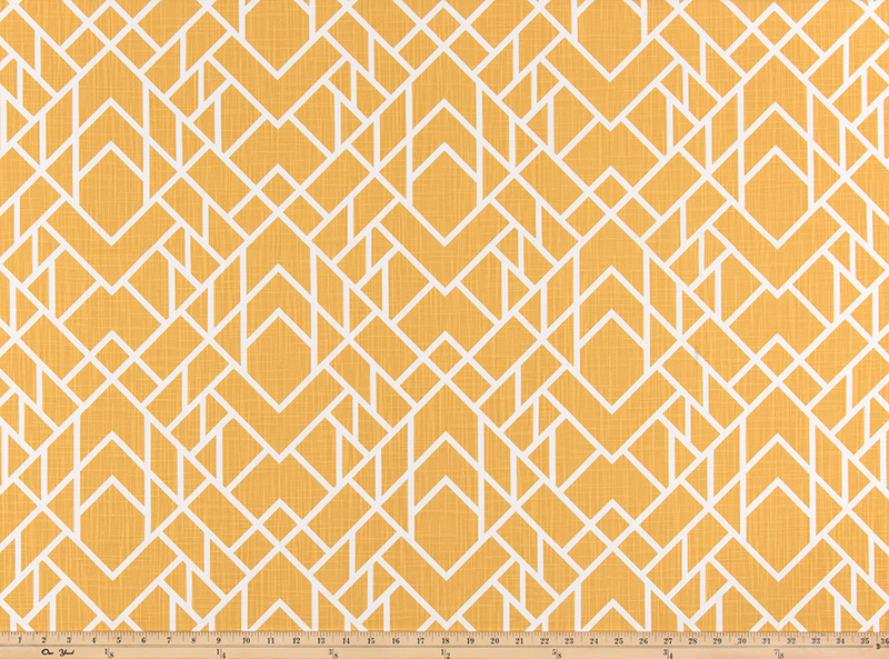 Alpine Brazilian Yellow Slub Canvas Fabric By Premier Prints