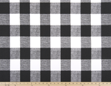 black and white buffalo plaid check fabric that is great for pillows, curtains, bags, and drapes