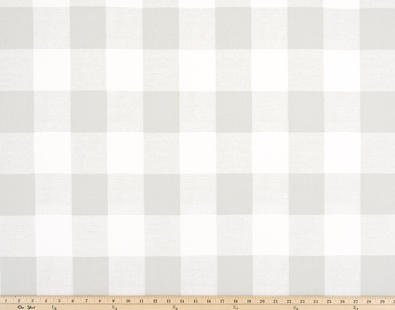 Picture of Light Grey Buffalo Plaid Check Fabric