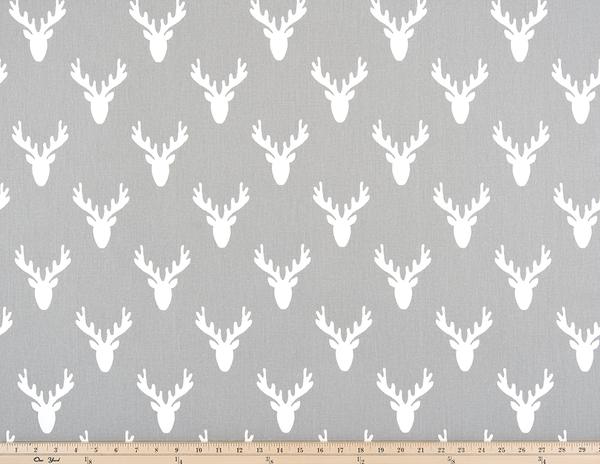 grey deer antler fabric