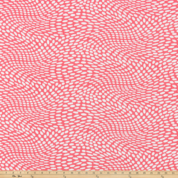 Arnava Sunset Coral Luxe Canvas Fabric By Scott Living