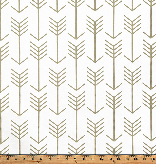 Picture of Tan Printed Fabric with Repeating Arrow Native Indian Pattern