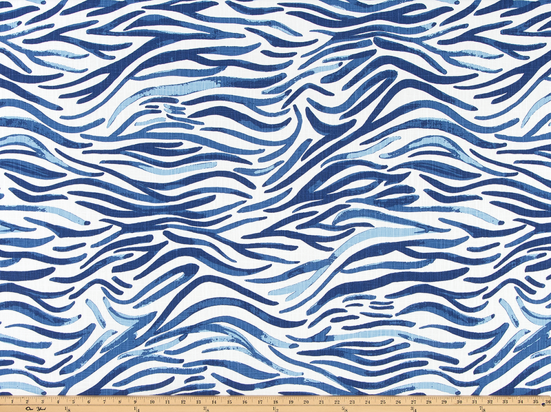 Babur Commodore Blue Slub Canvas Fabric By Premier Prints