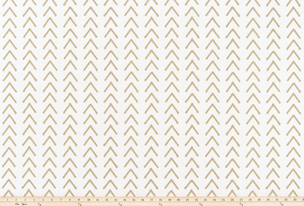 Boho White/Athena Gold (Metallic) Fabric By Premier Prints