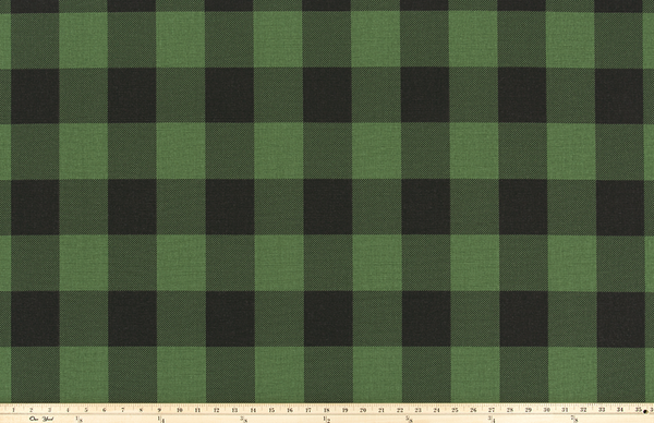 Buffalo Check Valley Green/Black Fabric By Premier Prints