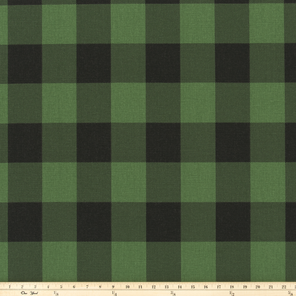 Buffalo Check Valley Green/Black Fabric By Premier Prints