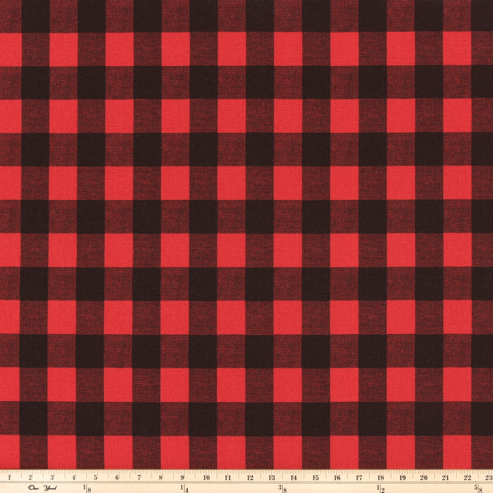 Buffalo Plaid Red/Black Fabric By Premier Prints