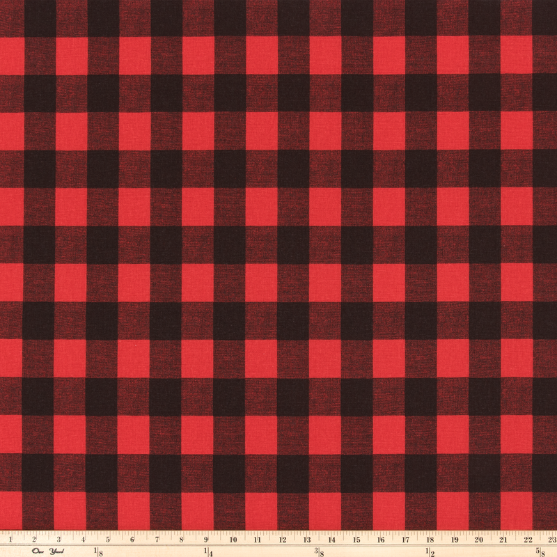 Buffalo Plaid Red/Black Fabric By Premier Prints