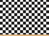 Checkered Black 7oz Cotton Fabric By Premier Prints