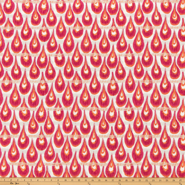 Chloe Flamingo Slub Canvas Fabric By Premier Prints