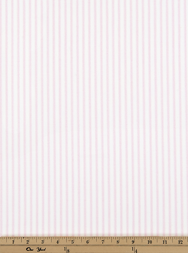 A Picture of Pink Ticking Stripe Fabric Made In The USA