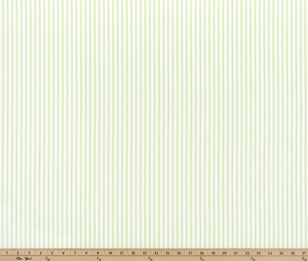 A photo of a Lime Green French Ticking Stripe Fabric