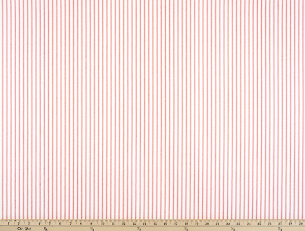 Red French Ticking Stripe Fabric