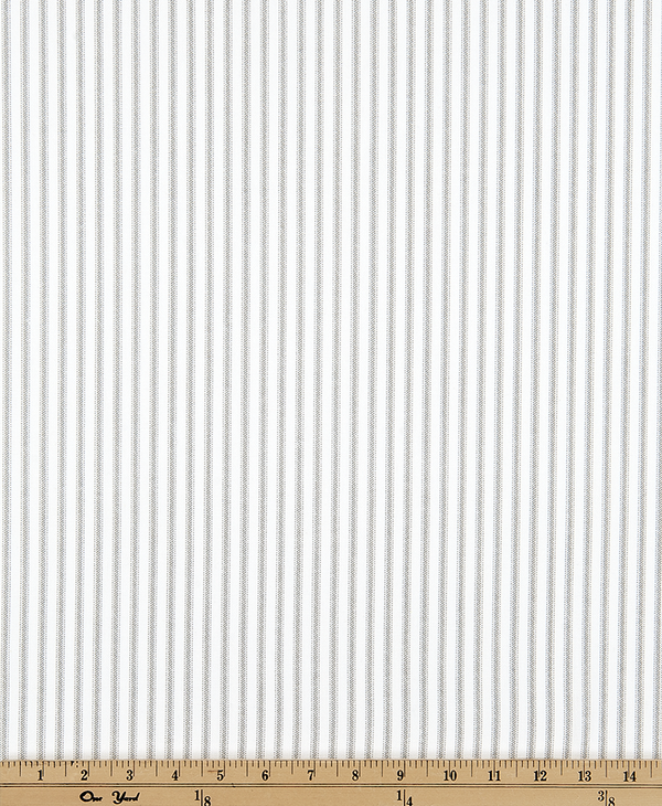 Light Grey Ticking Stripe Fabric