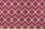 product photo of horizontal repeating diamond pattern printed on modern slub canvas fabric