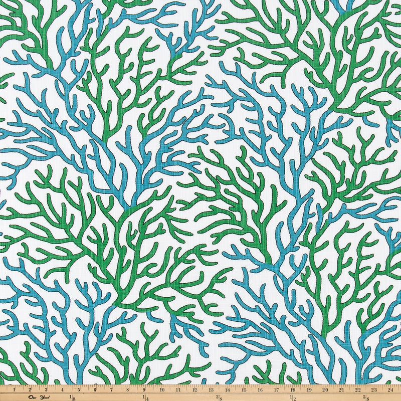 Scott Living - Coral Reef Cool Green Luxe Canvas
