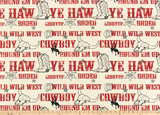 Cowboy Red/Black Macon Fabric By Premier Prints