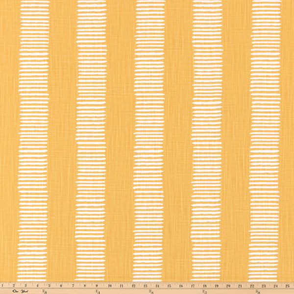 Dash Brazilian Yellow Slub Linen Fabric By Premier Prints