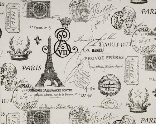 French Stamp Onyx Natural Fabric By Premier Prints