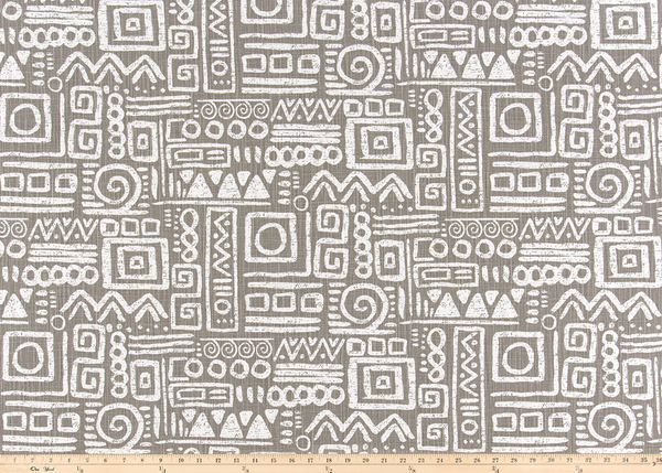 Glyphics Flint Slub Canvas Fabric By Premier Prints