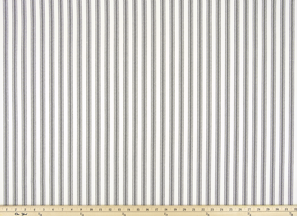 Black and White Ticking Stripe Fabric