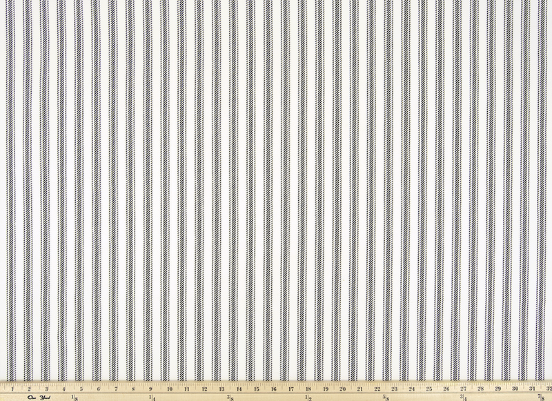 Black and White Ticking Stripe Fabric