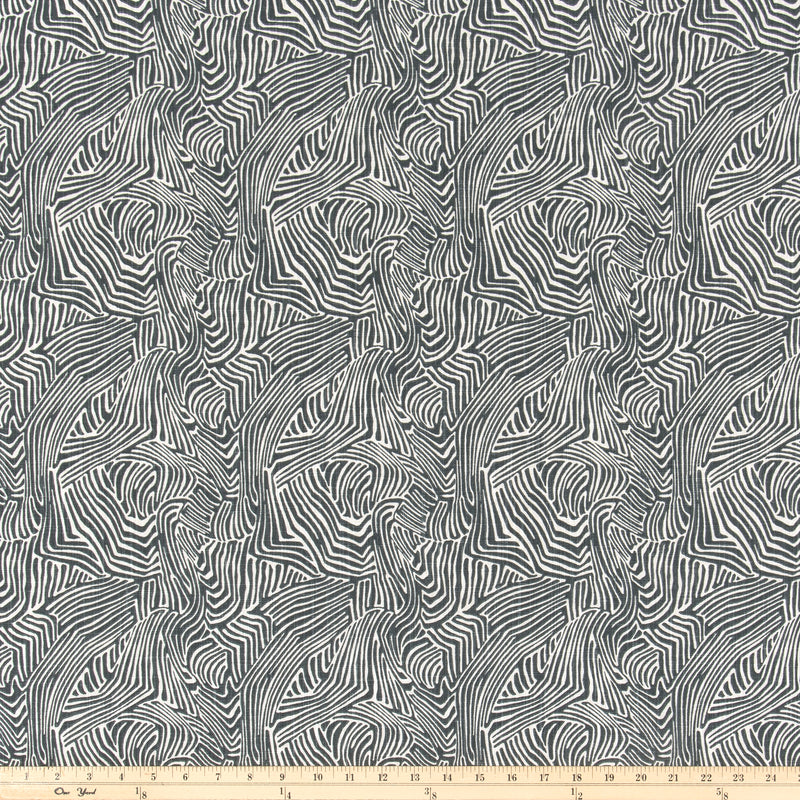 Icke Graphite Slub Canvas Fabric By Premier Prints