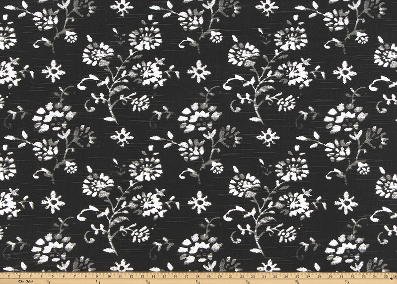 Lenore Raven Slub Fabric By Premier Prints
